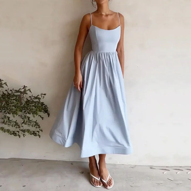 Spaghetti Strap Dress with Fitted Bodice