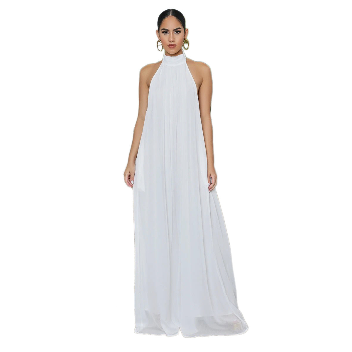 Chiffon Loose Backless Jumpsuit