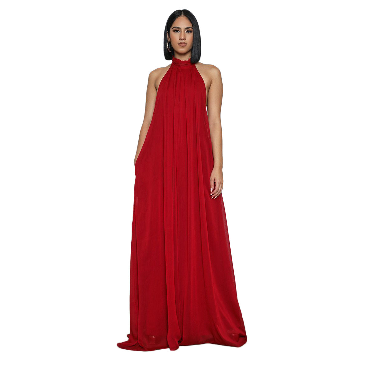 Chiffon Loose Backless Jumpsuit