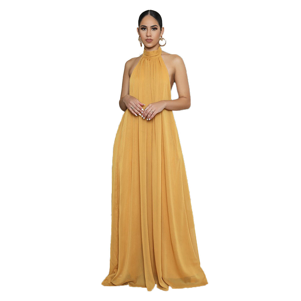 Chiffon Loose Backless Jumpsuit