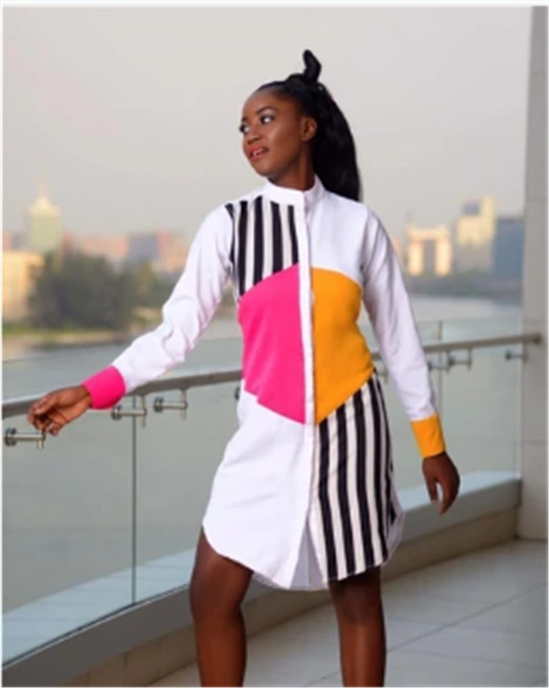 Abstract Shirt Dress
