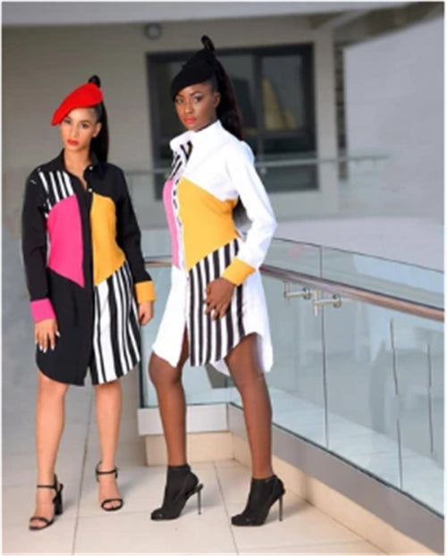 Abstract Shirt Dress