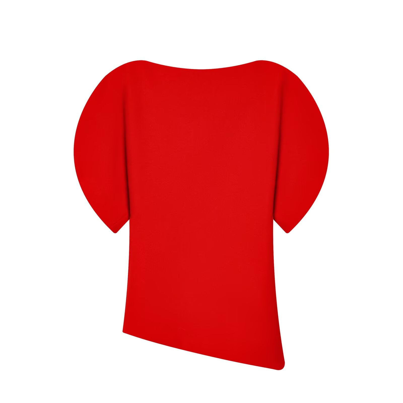 Crewneck Top With Puff Sleeves