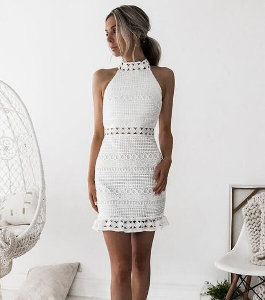 Sleeveless Crocheted Dress