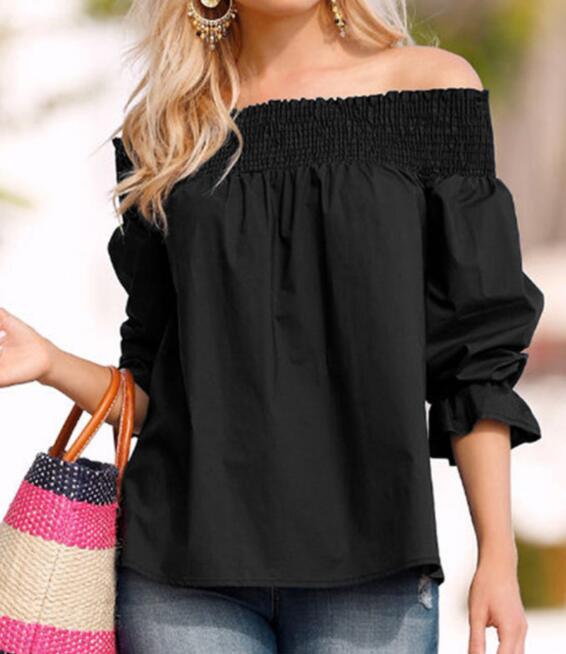 Off Shoulder Bowknot Blouse