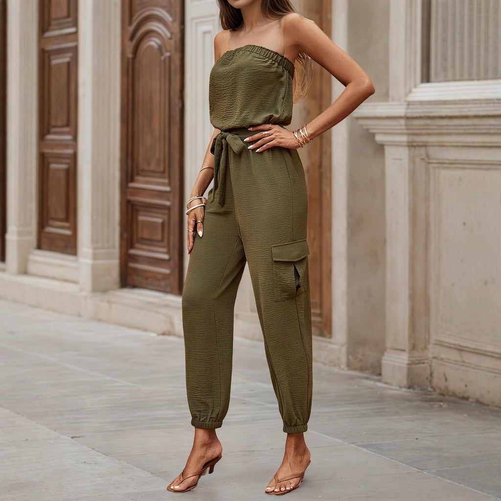 Strapless Pocketed Jumpsuit