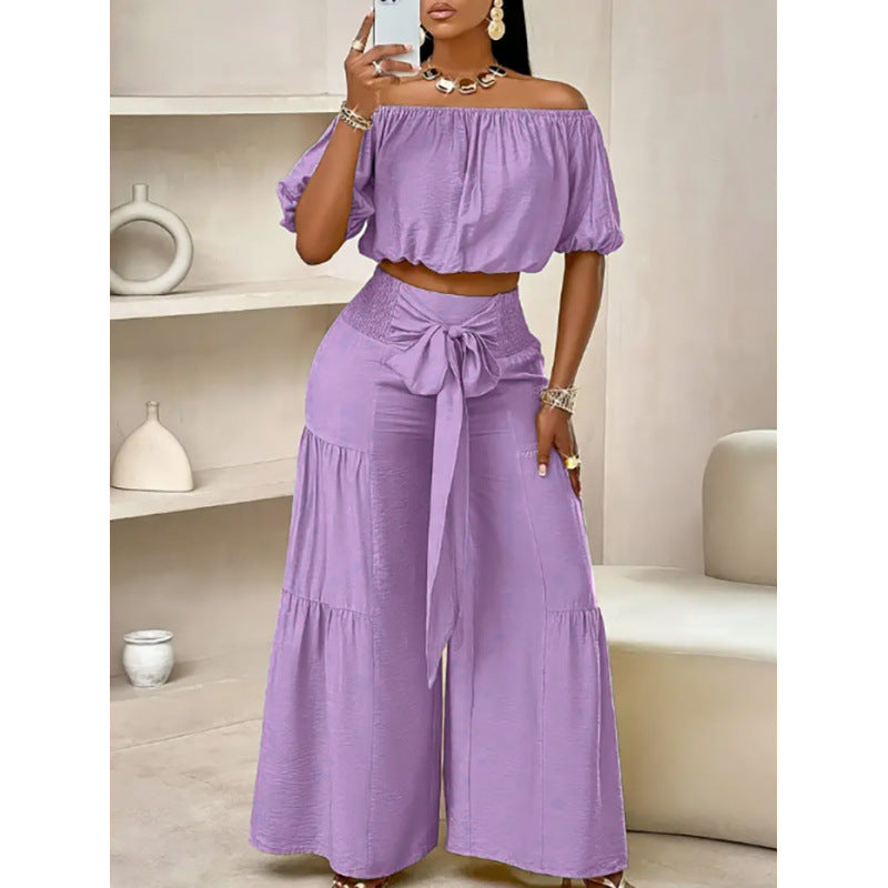 High-waist Flared Pants Set