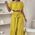 High-waist Flared Pants Set