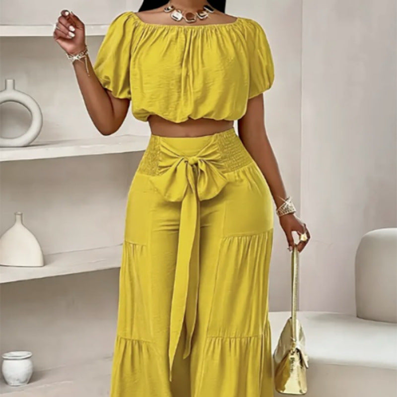High-waist Flared Pants Set