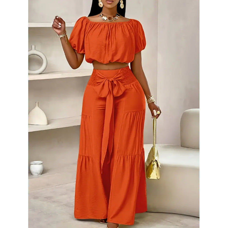High-waist Flared Pants Set