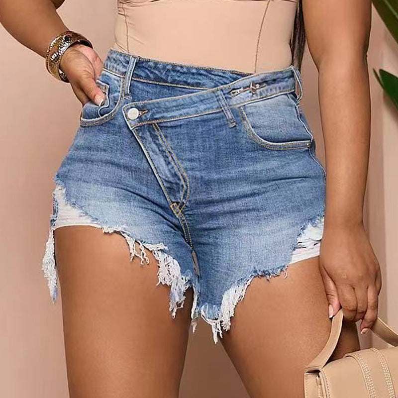 Crossover Distressed Shorts