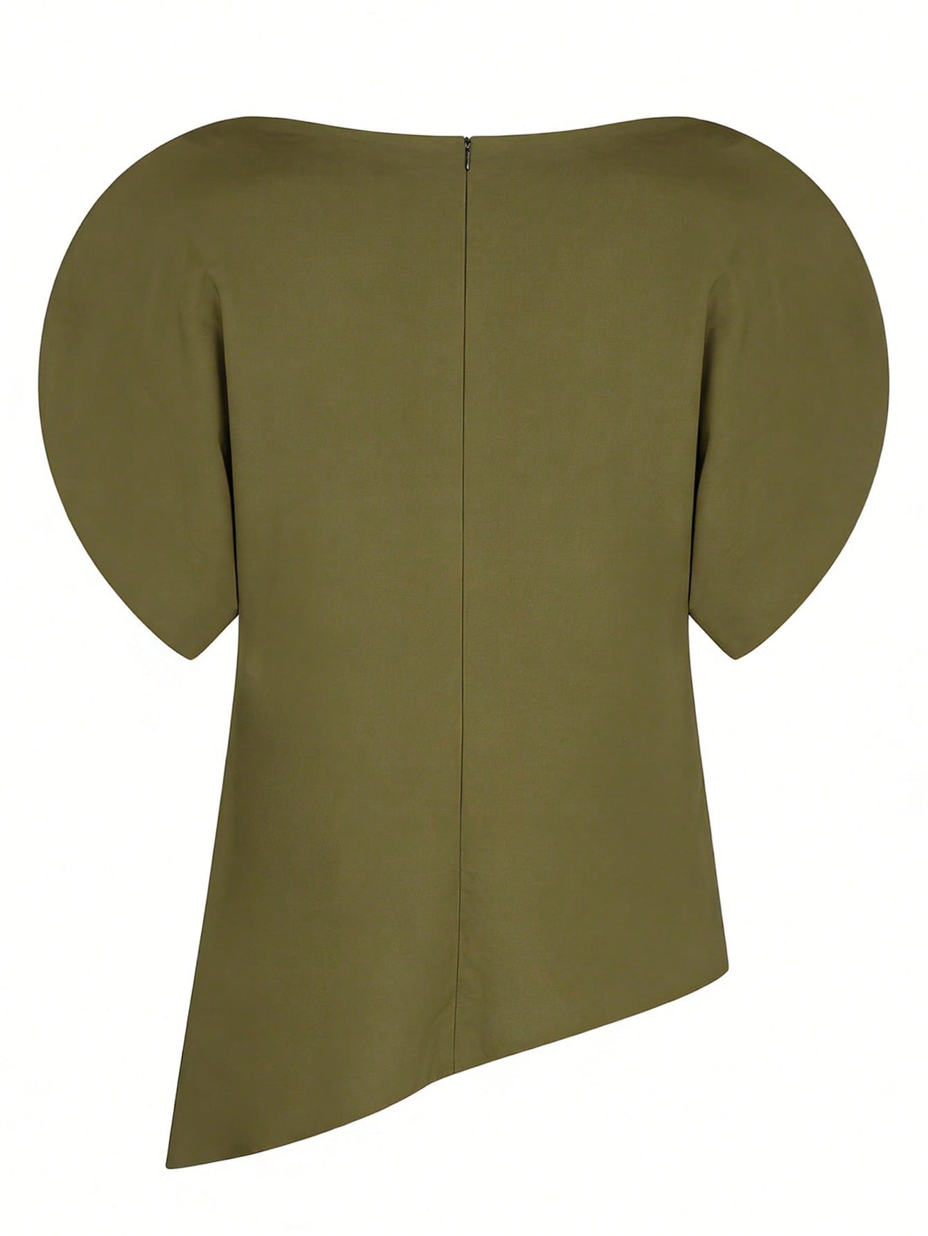 Crewneck Top With Puff Sleeves