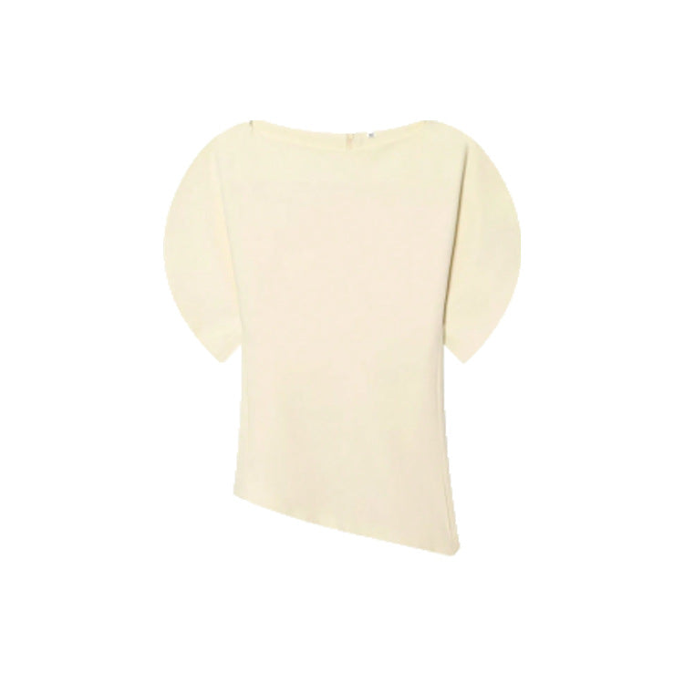 Crewneck Top With Puff Sleeves