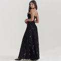 Long Lace Dress with Corset Back