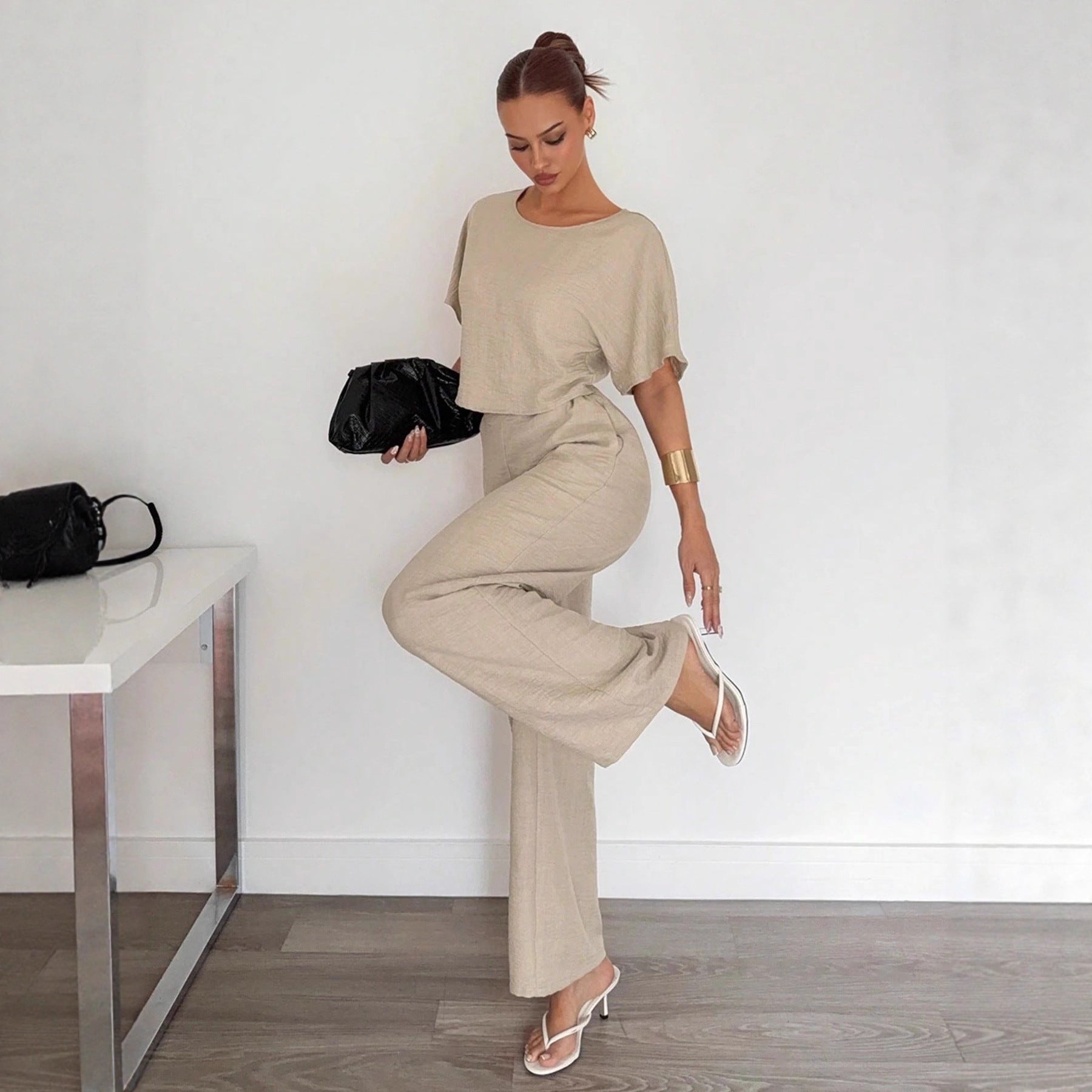 Wide-leg Pants Set