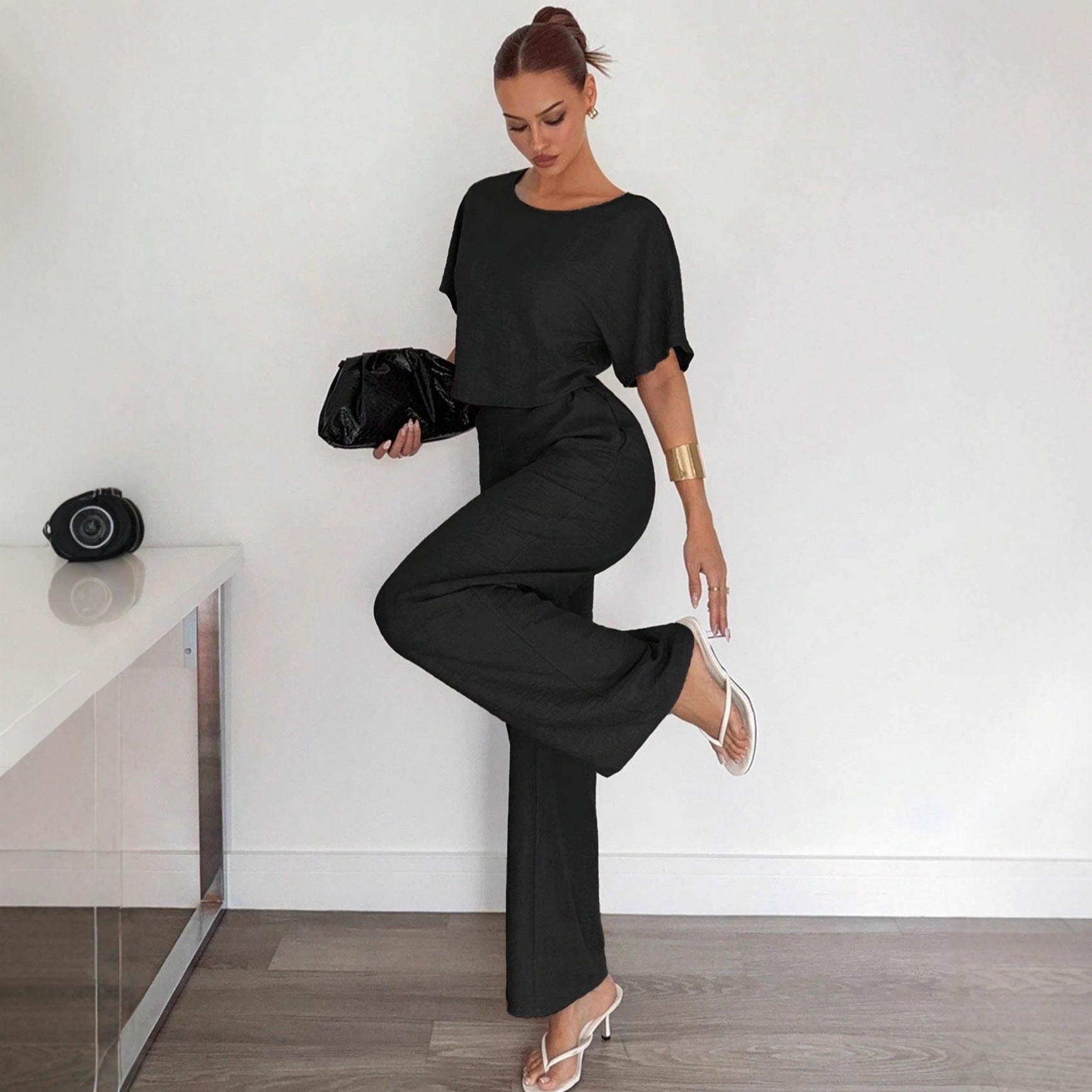 Wide-leg Pants Set
