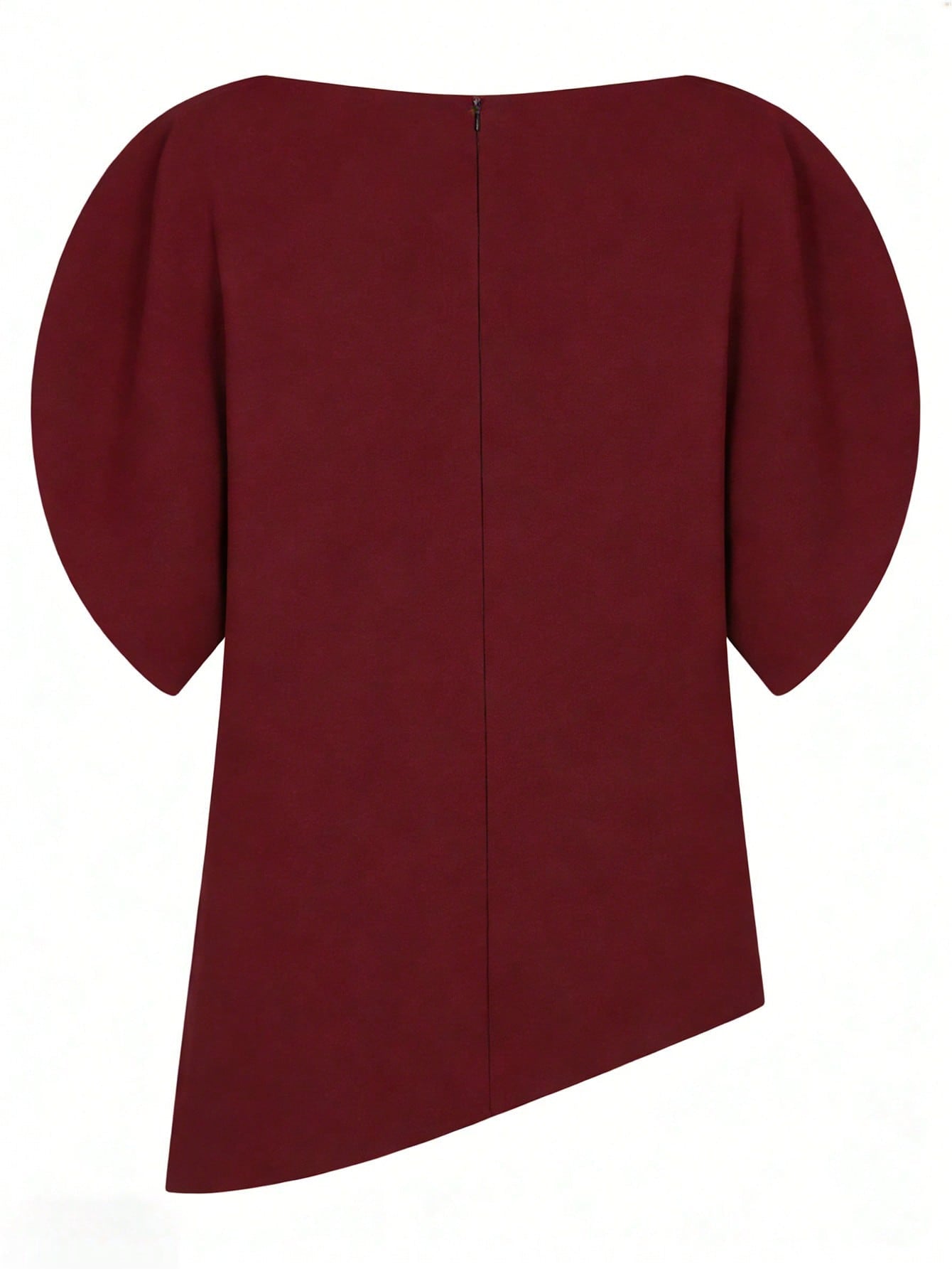Crewneck Top With Puff Sleeves