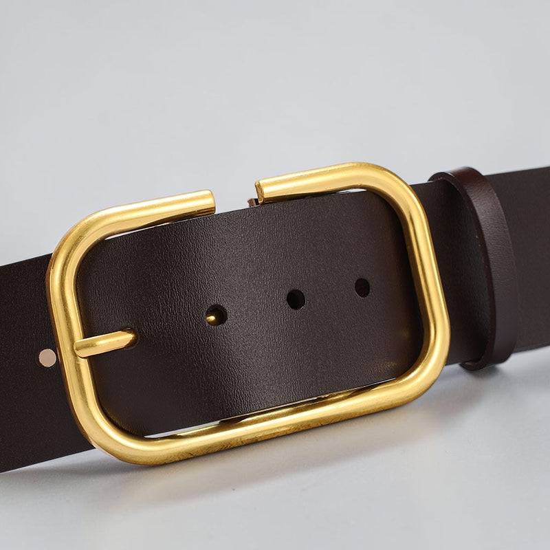 Women's Cowhide Wide Belt Waist Seal