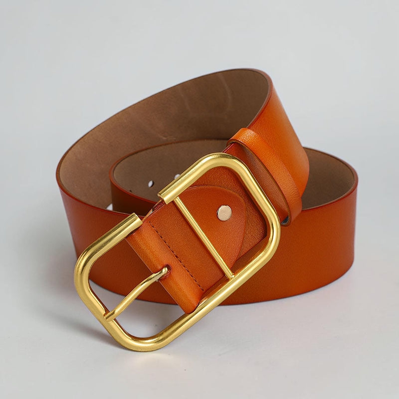 Women's Cowhide Wide Belt Waist Seal